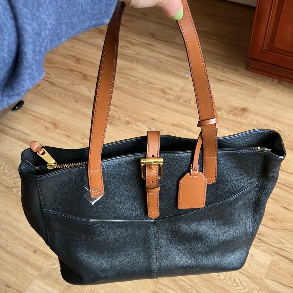 YK2 RALPH LAUREN GENUINE  LEATHER SHOULDER BAG